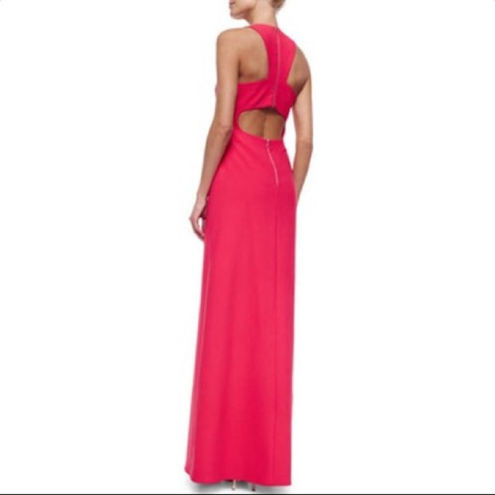 Elizabeth and James coral dress